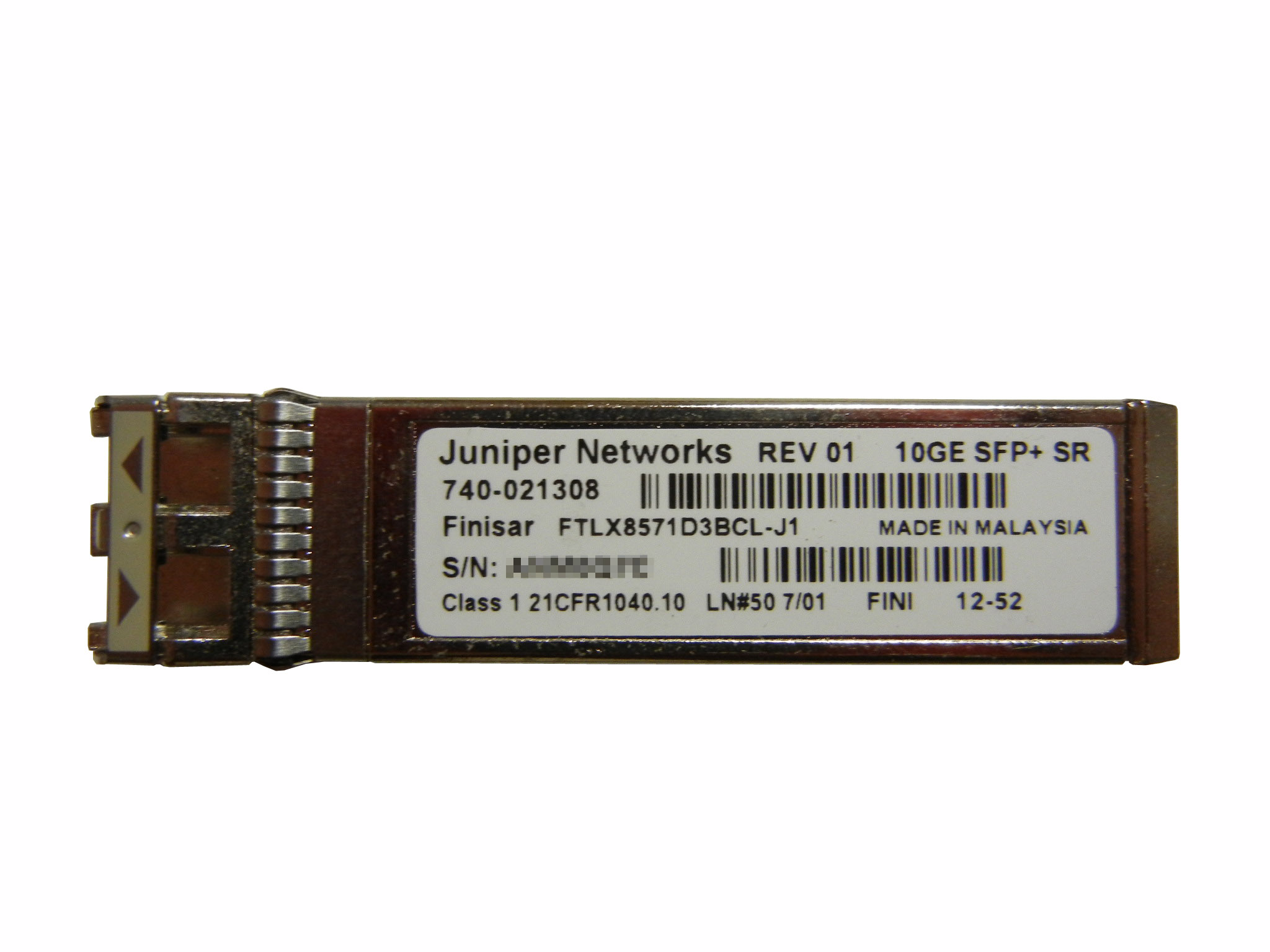 【中古】Juniper 10G SFP モジュール　10GE SFP+ SR 740-021308