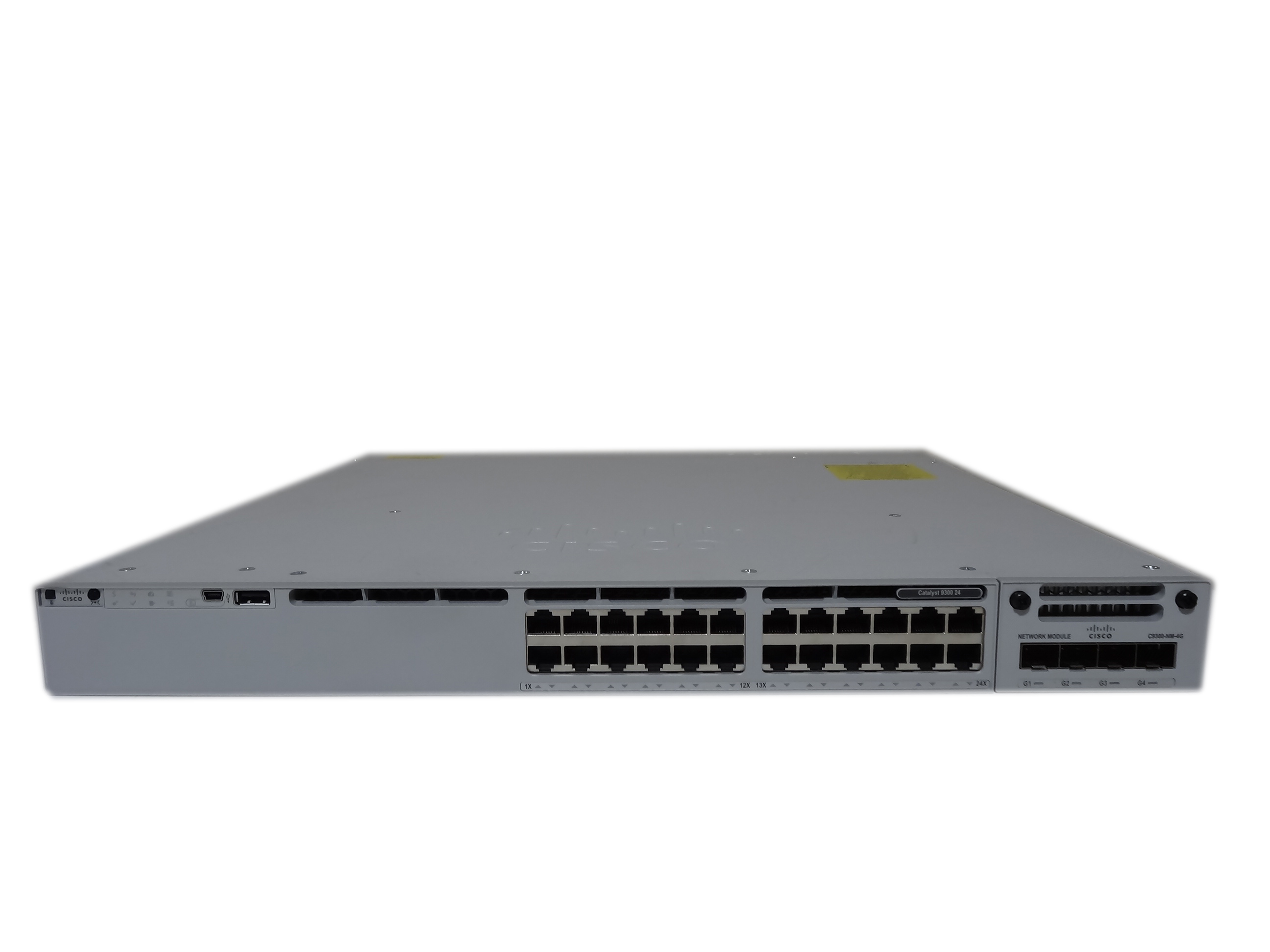 【中古】Cisco Catalyst 9300（C9300-24T-A）Stackモジュール C9300-NM-4Gモジュール付き 電源二重仕様