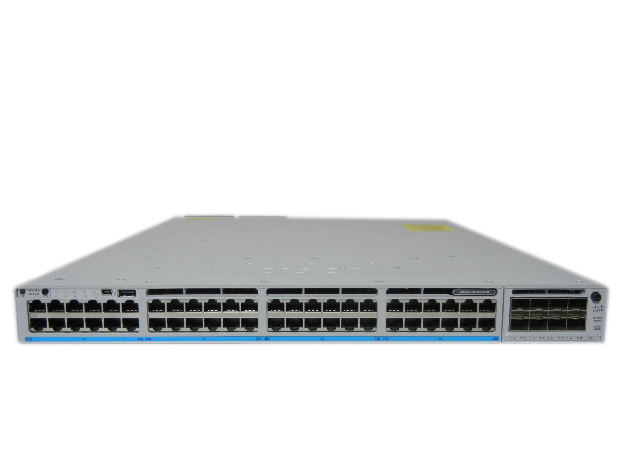 【中古】Cisco Catalyst 9300（C9300-48UN-E）Stackモジュール C9300-NM-8Xモジュール付き 電源二重仕様
