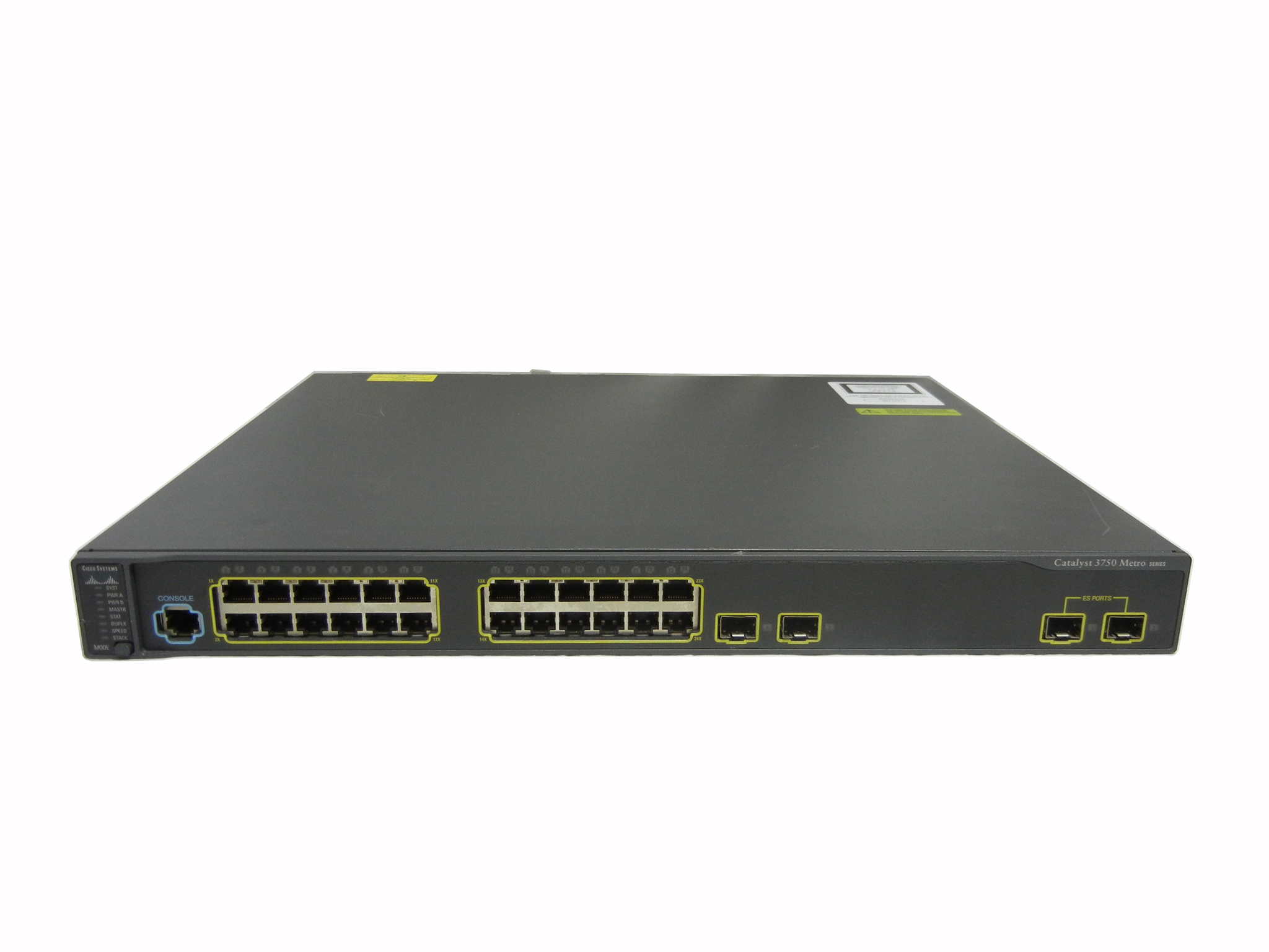 【中古】Cisco Catalyst3750-24TE-M　（ME-3750-24TE-M） 2AC Power