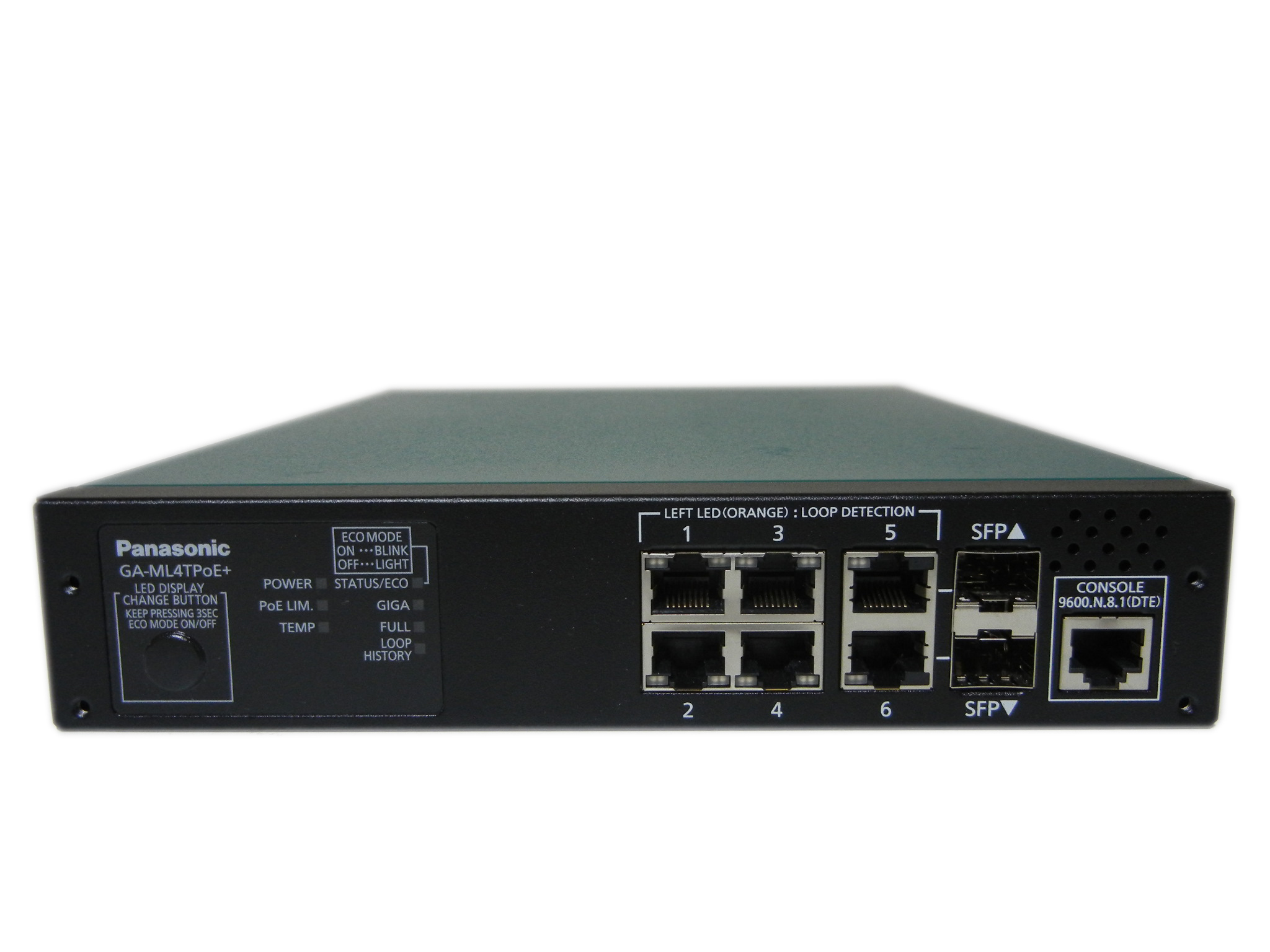 【中古品】Panasonic GA-ML4TPoE+(PN260493N) レイヤ2 PoE給電スイッチングハブ