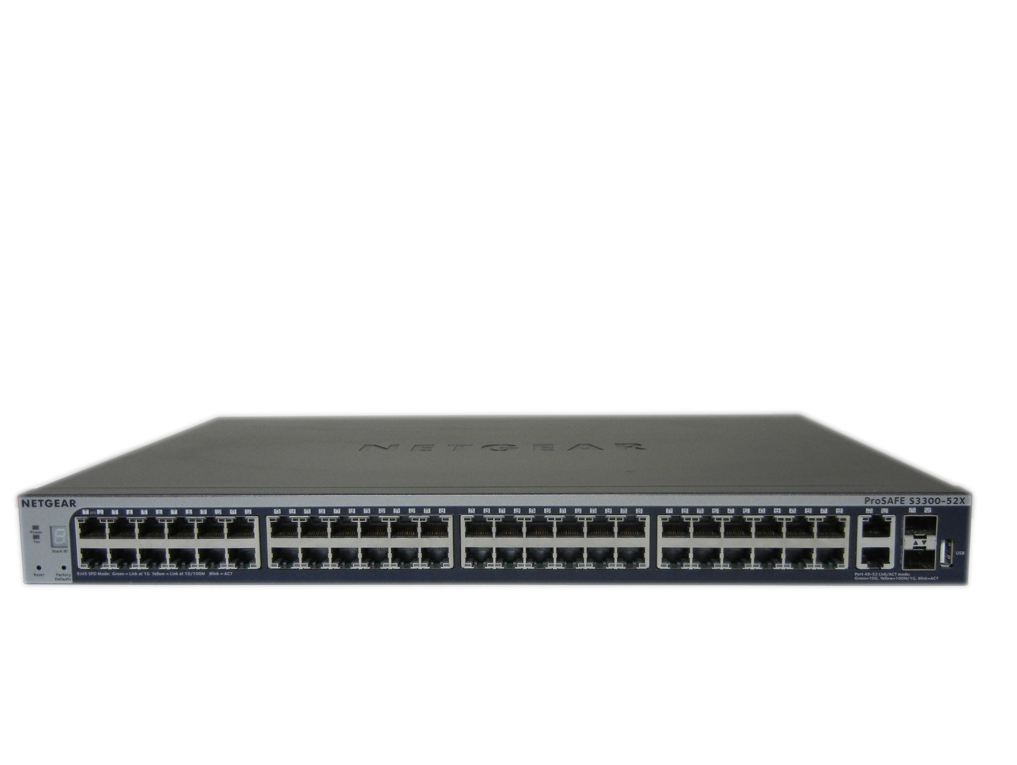 【中古】NETGEAR ProSAFE S3300-52X (GS752TX) S3300スマートスイッチシリーズ