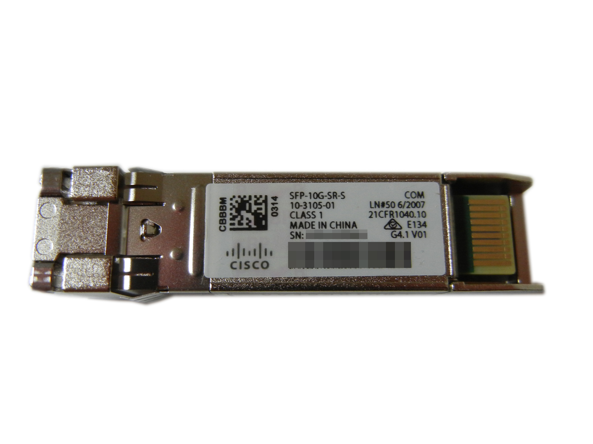 【中古】Cisco 10GBASE-SR モジュール SFP-10G-SR-S (S クラス) (10-3105-01)