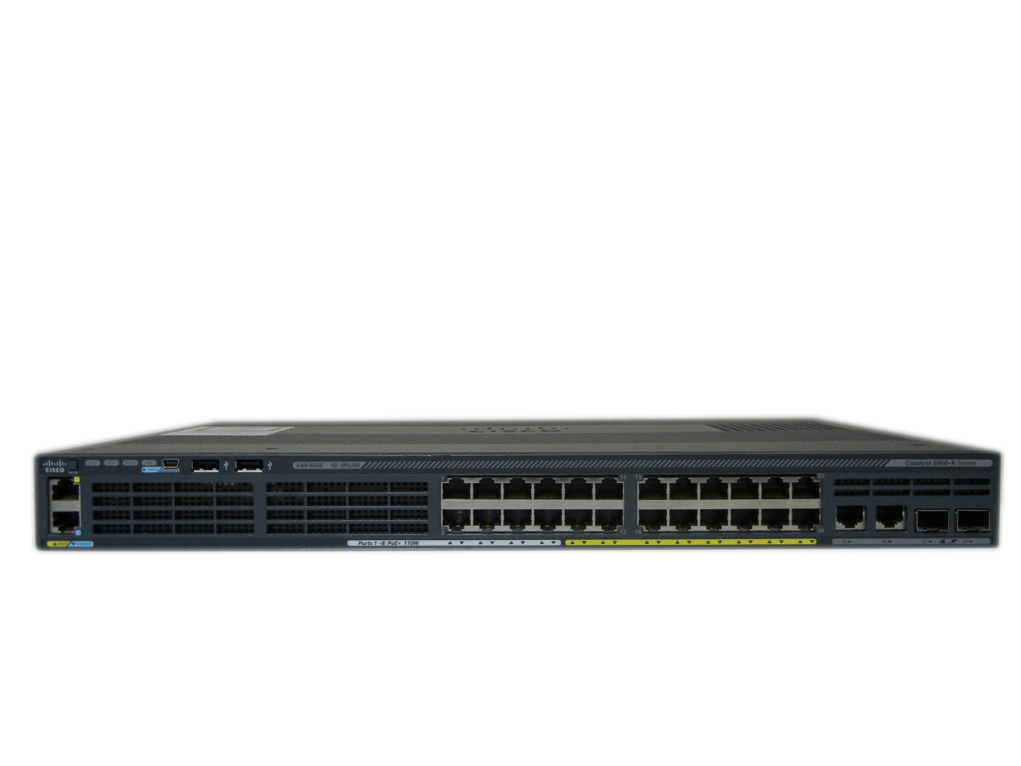 【中古】Cisco Catalyst 2960X-24PSQ-L （WS-C2960X-24PSQ-L）