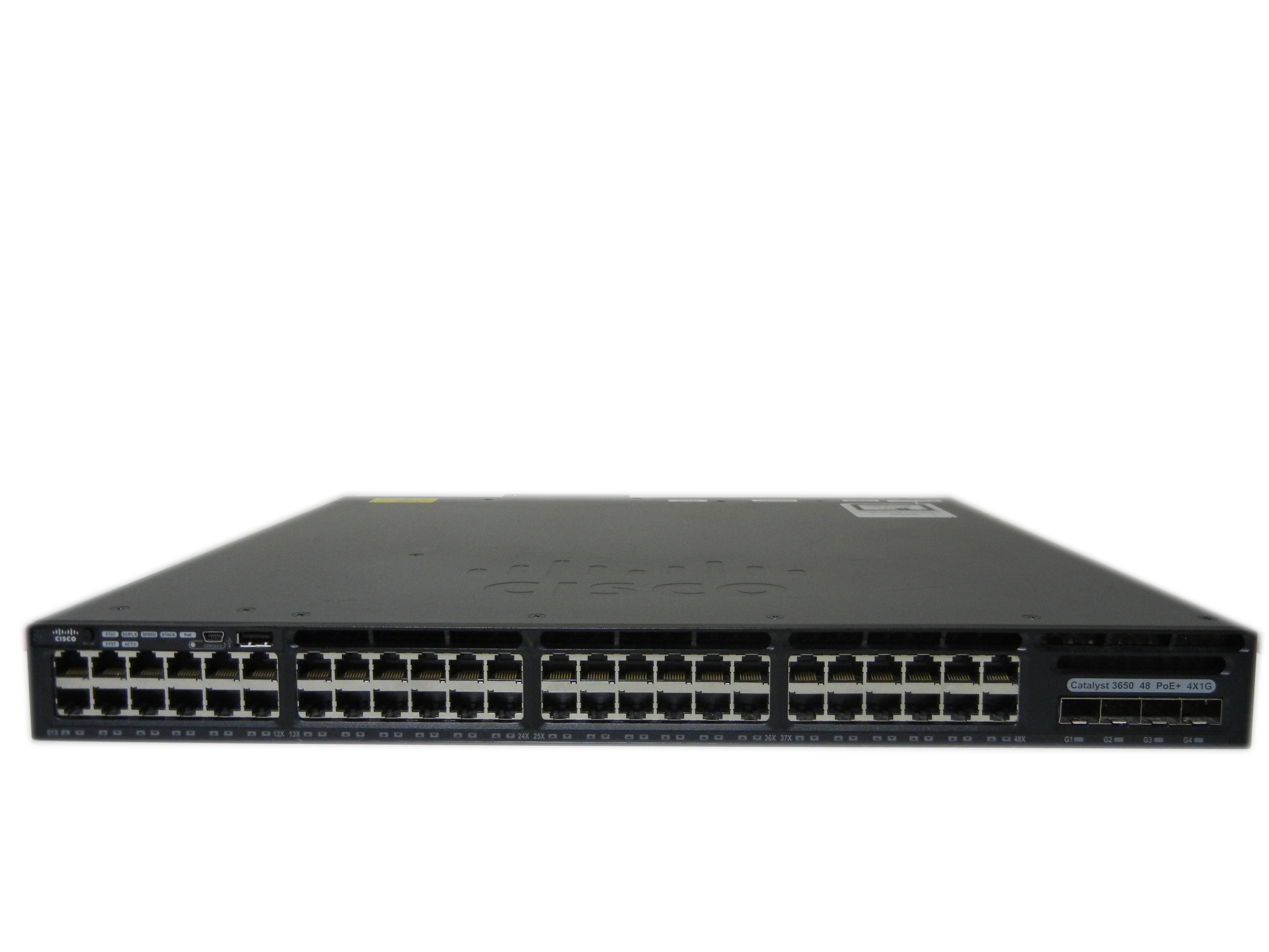 【中古】Cisco Catalyst 3650-48FS-E Stackモジュール付き (WS-C3650-48FS-E)  訳あり品 25060053