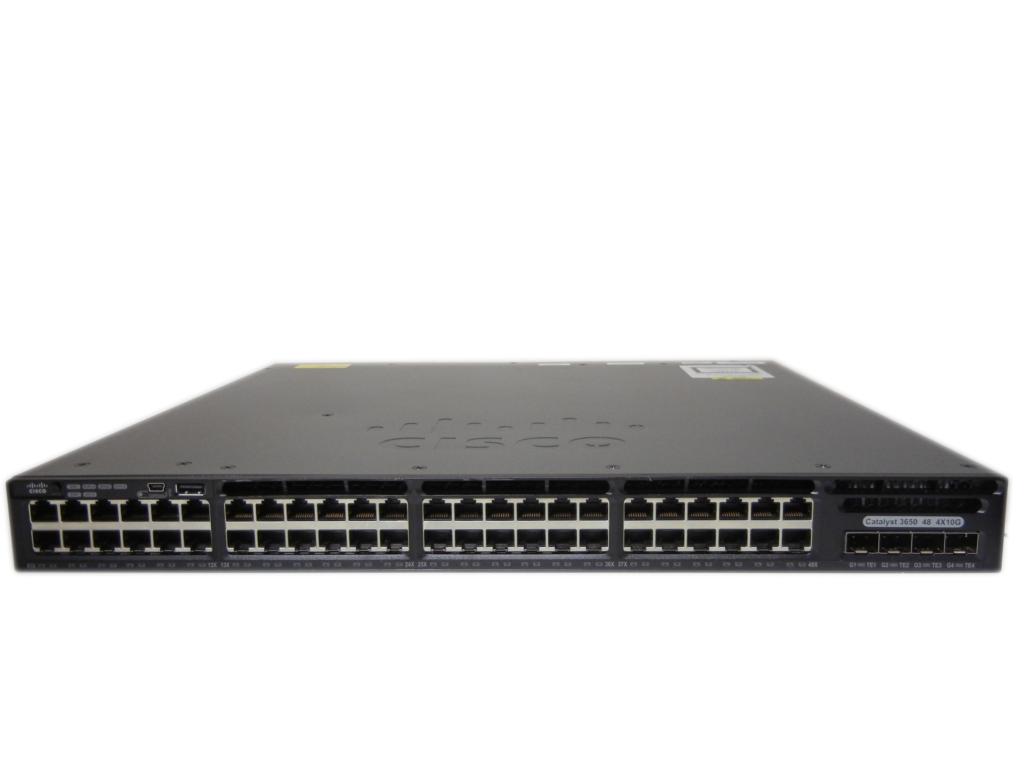 【中古】Cisco  Catalyst 3650-48TQ-E（WS-C3650-48TQ-E） 電源二重仕様