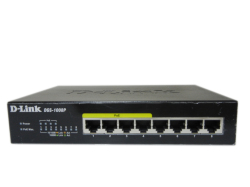 【中古】D-Link DGS-1008P Gigabit Unmanaged Ethernet PoE Switch