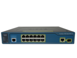 【中古】Cisco Catalyst 3560-12PC-S （WS-C3560-12PC-S）ipservices IOS 訳あり品 25040164