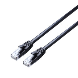 LANケーブル ブラック CAT6A カテゴリー6A対応 LANケーブル 2.0m CBC6A-020-BK