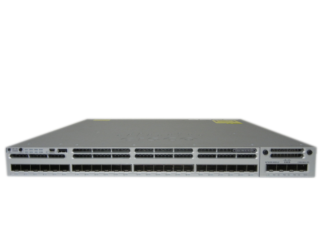sy_fox Cisco Catalyst 3850 モジュール付き 中古】Cisco Catalyst C3850-24XS-S（WS-C3850-24XS-S）C3850-NM-4-10G