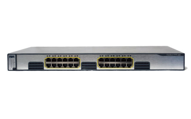 中古】Cisco(シスコ）マルチレイヤースイッチ Catalyst3750G-24T