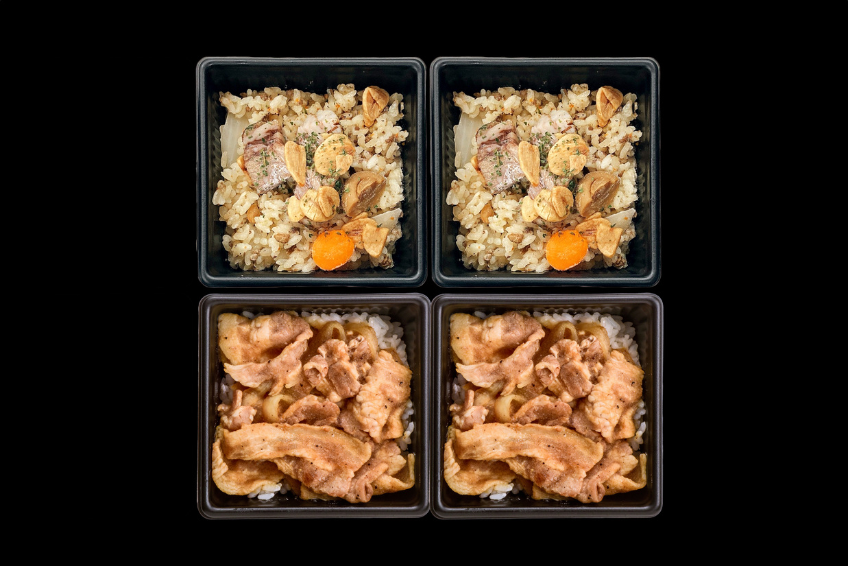 米沢牛＆米澤豚　一膳ご飯セット（米沢牛入りガーリックライス＆米澤豚生姜焼きご飯）　4個　冷凍　レンジ調理　化粧箱入