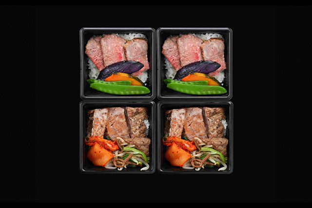 米沢牛ステーキ・焼肉ご飯4個入り　冷凍　レンジ調理　化粧箱入