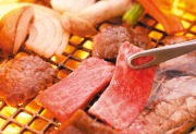 和牛である米沢牛の専門店、黄木の焼肉用精肉。焼肉の調理イメージ。