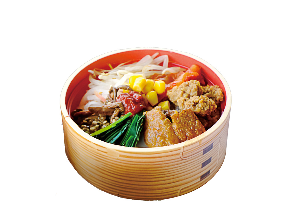 和牛である米沢牛の専門店、黄木のわっぱめし。ビビンバめし単品。