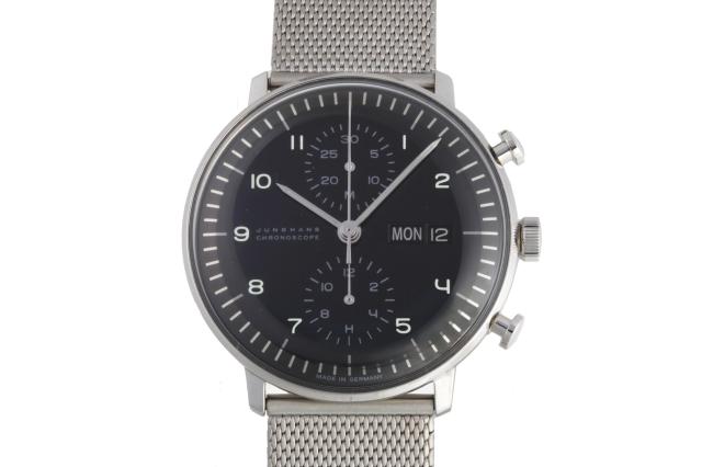 【新品】 ユンハンス マックスビル クロノスコープ 027.4500.45
