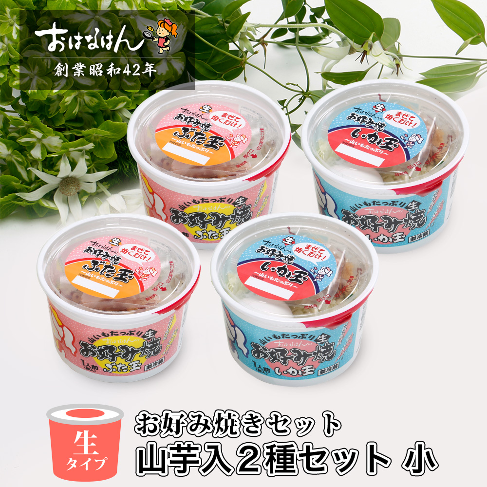 【送料無料・生タイプ】お好み焼きセット 山芋入2種セット 小