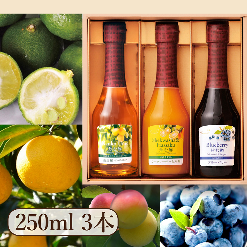 Su飲む酢・デザートビネガー 250ml×3本ギフト夏