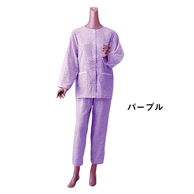 楽らくガーゼパジャマ　長袖　婦人No.901【介護用品：ねまき】
