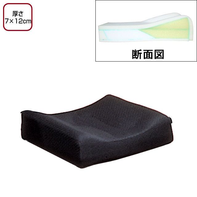 タカノ車いす用クッション　TC-082　厚さ7cm×12cm【介護用品：車いす用クッション】