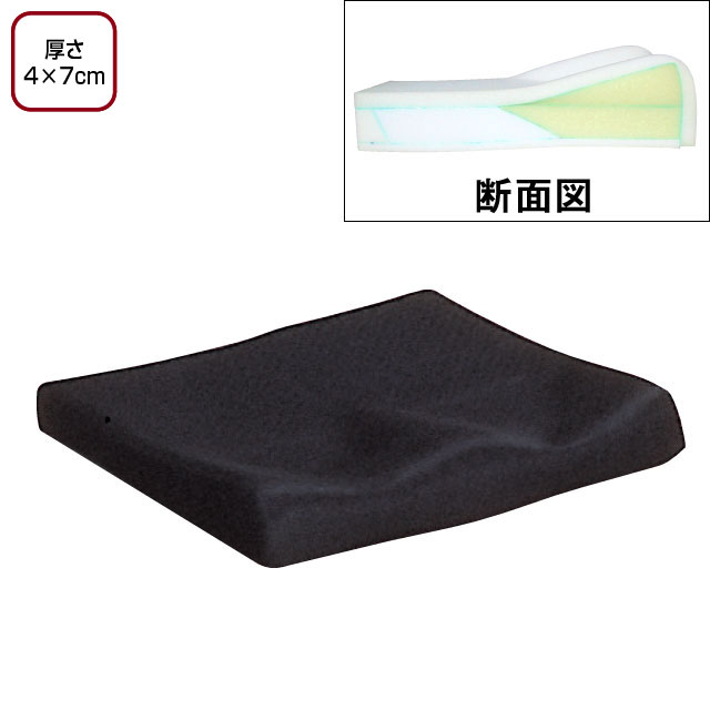 タカノ車いす用クッション　TC-046　厚さ4cm×7cm【介護用品：車いす用クッション】