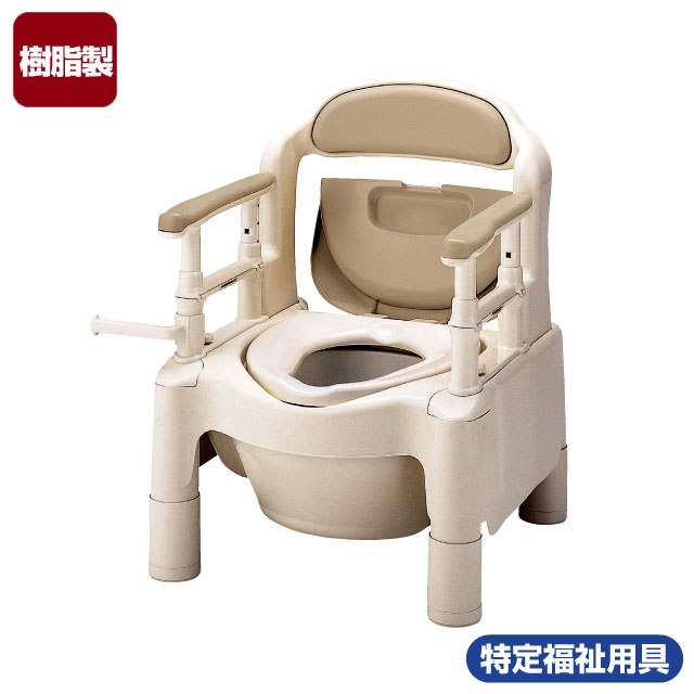 安寿ポータブルトイレ FX-CP 肘掛け標準タイプ【介護トイレ】