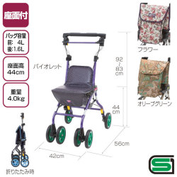 シルバーカー　ライトステップタイニーW　ヌーボー