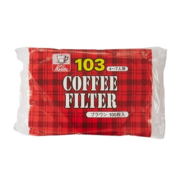 カリタ　コーヒーフィルター103　(NK103濾紙ブラウン4-7人用)