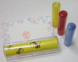 かわいい！みつばちの銀行印