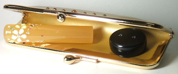 ＜出産祝い・結婚祝い・卒業・入学祝いに！＞こだわりスワロ仕様のネイルアート銀行印・Tangerine Flower(タンジェリン・フラワー）