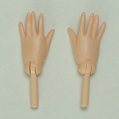 樹脂製自社オリジナル置物女性人体模型 スポーツ少女ウェア風 高32.7c m 27RP-F01N-23】27cm女性 開き手 左右1組 ナチュラル OBITSU SHOP