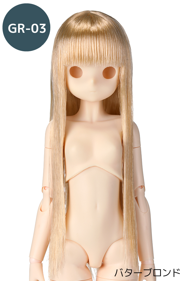 【LE-HCGR03ST-BB】[オビツショップ限定]植毛キャップ GR-03 ストレート　バターブロンド