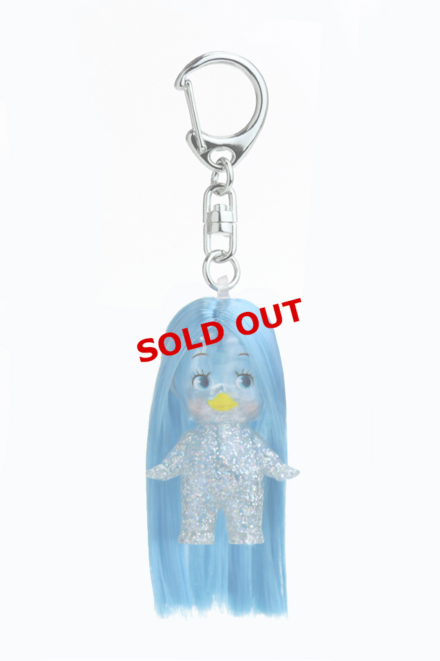 【KP050-AMB-BL】[オビツショップ限定]オビツキューピークリア5cm　アマビエ　ブルー　キーホルダー付き