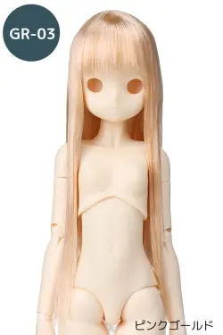 【LE-HCGR03ST-PG】[オビツショップ限定]植毛キャップ GR-03 ストレート　ピンクゴールド