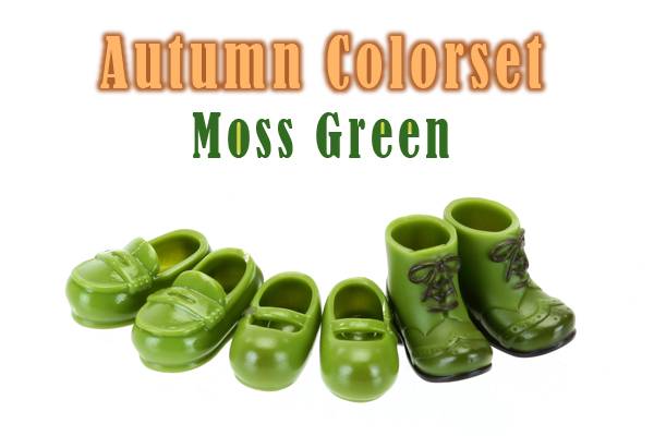 【LE-11SH-MOSSET-AS01】[オビツショップ限定]11cmボディ用靴秋カラーセット（モスグリーン）