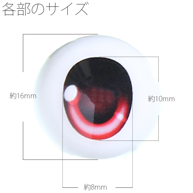 EYOB-B16】尾櫃瞳(オビツアイ) Bタイプ 16mm OBITSU SHOP