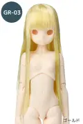 【LE-HCGR03ST-GD】[オビツショップ限定]植毛キャップ GR-03 ストレート　ゴールド