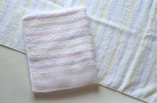 ゆらぎボーダー/フェイスタオル