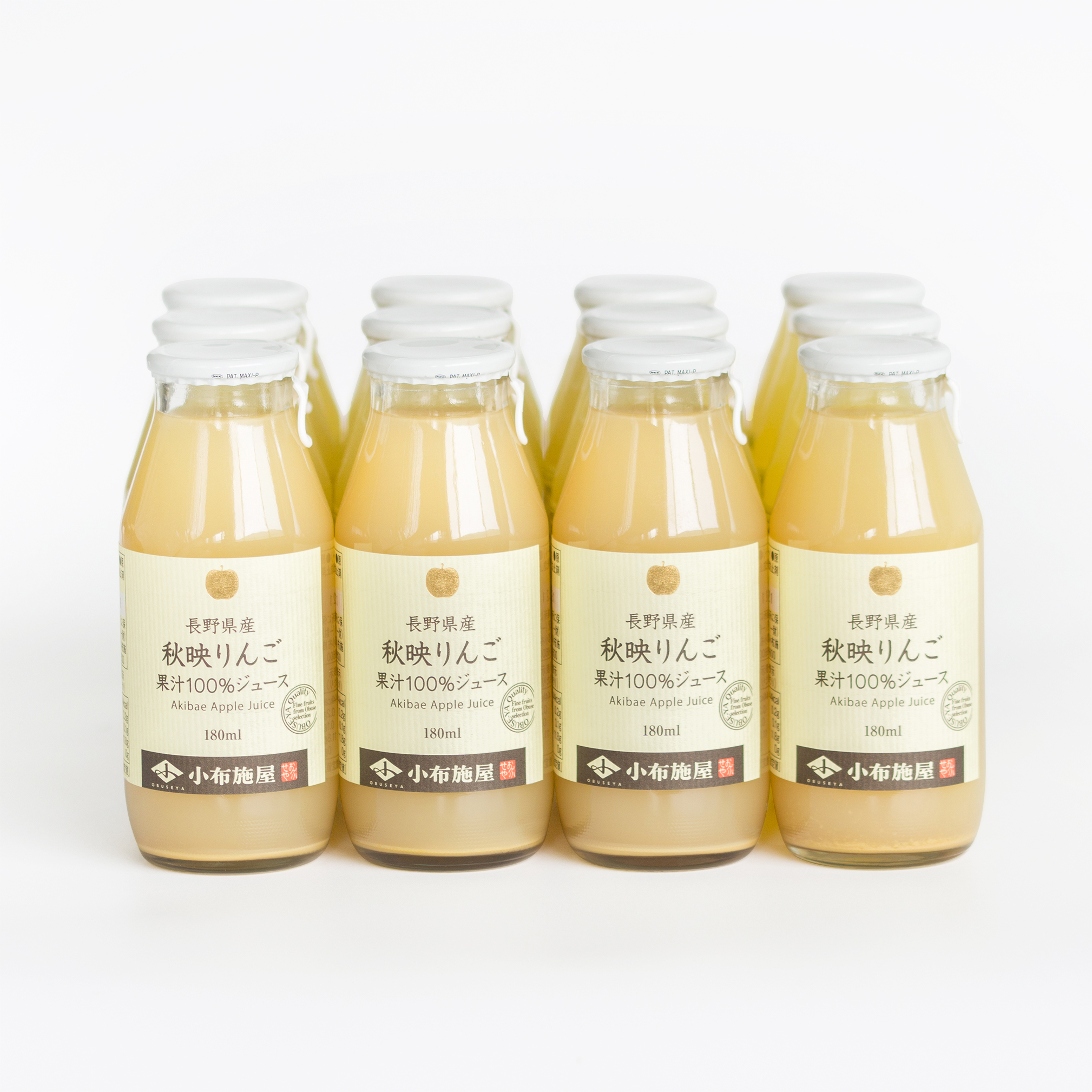 小布施屋　りんごジュース　180ml　秋映　新ラベル