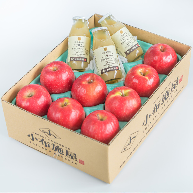 旬のりんご1.8kg&りんごジュース3本セット(送料無料) 旬のりんご1.8kg&りんごジュース3本セット