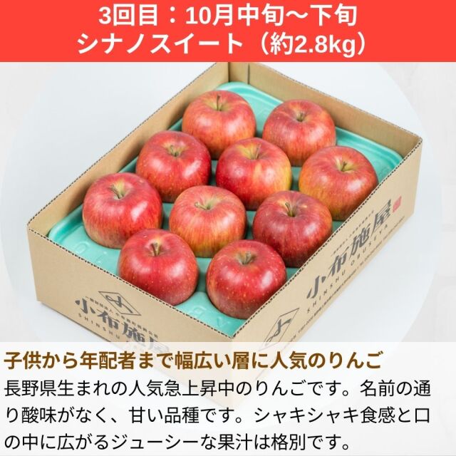 旬の3種のフルーツ定期便コース(3回)(送料無料)【申込期限:8月22日まで】