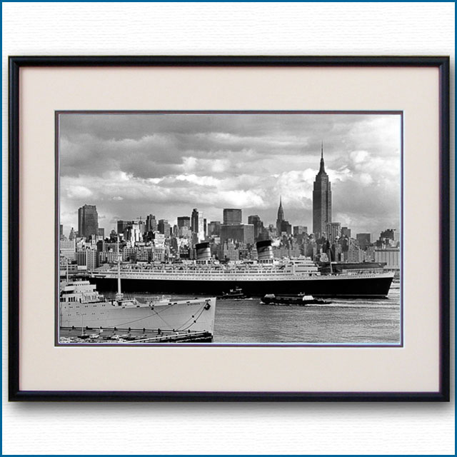 1950年代 客船クイーンエリザベスの写真 2153LL黒