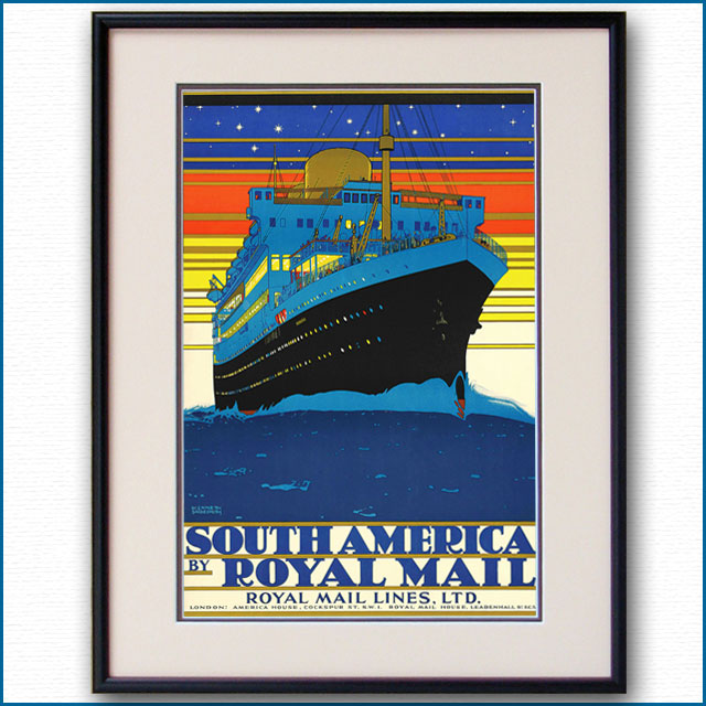 1927年 客船アストリアスのポスター 2323LL黒