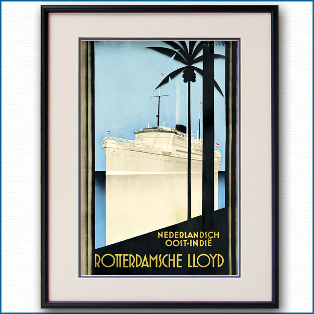 1931年 客船デンポのポスター 2982LL黒