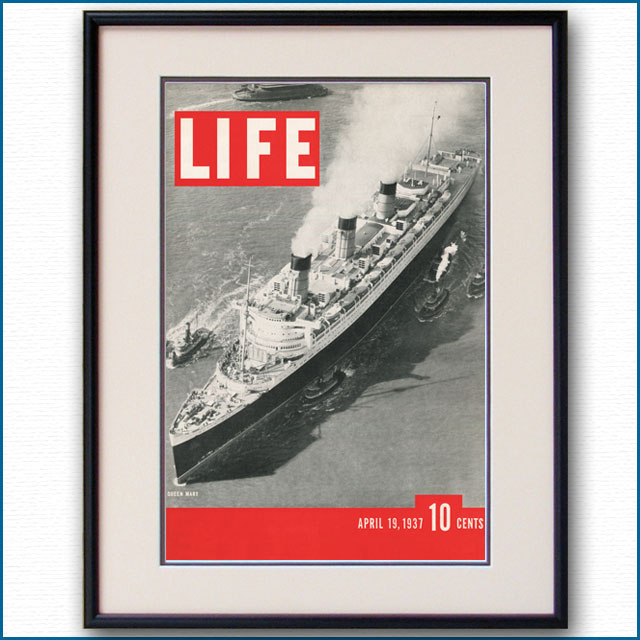 1937年 客船クイーンメリー・LIFE誌4月19日号カバー 3081LL黒