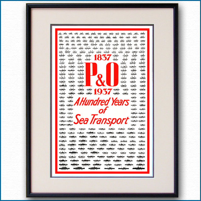 1937年 P&Oのポスター　3214LL 黒