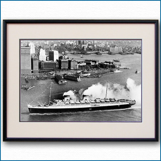 1932年 客船レックス・ニューヨーク初入港の写真 3250LL黒