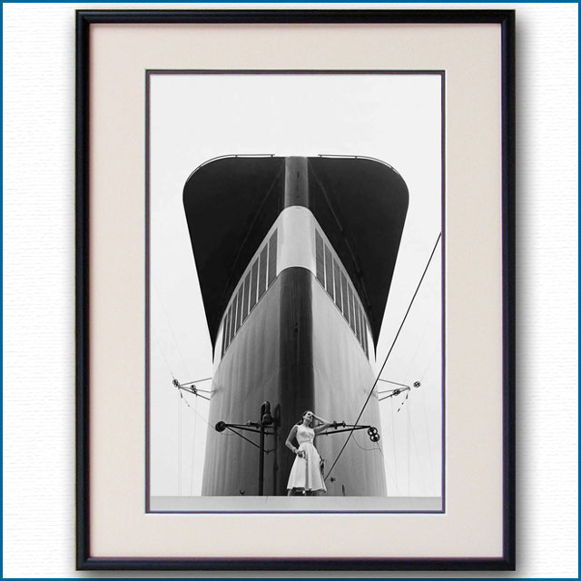 1952年 客船ユナイテッドステーツ・ファンネルの写真 3269LL黒