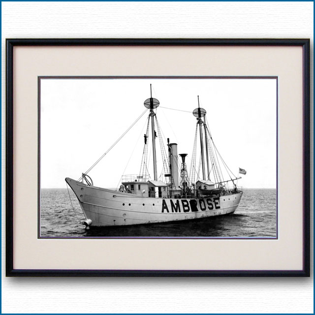 1910年頃 アンブローズ灯台船の写真 3308LL黒