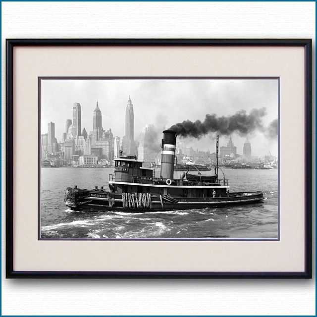 1940年 ニューヨーク港・タグボートの写真 3310LL黒